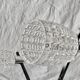 Large modernist chandelier in chromed metal and textured glass - 5 arms
