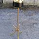 Door ashtray tripod metal gilded decoration vintage bamboo