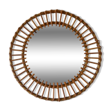 Vintage rattan sun mirror 70 years