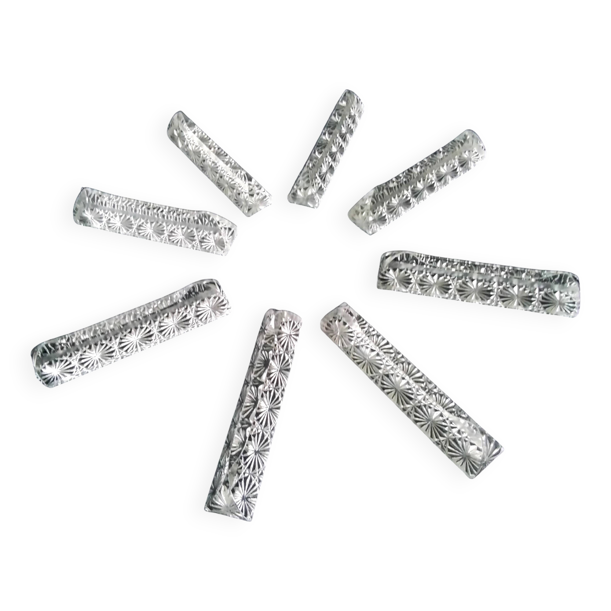 8 Knife holders Lead crystal Triangular shape