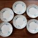 Set 6 iron earth flat plates Choisy le Roi Cyclamen