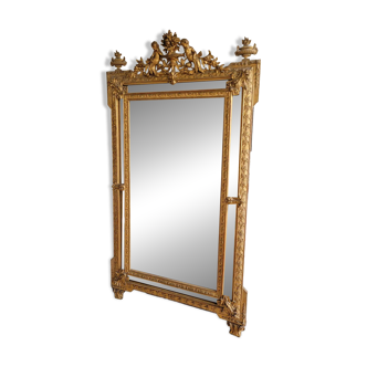 Antique mirror with glazing beads 165m/90cm