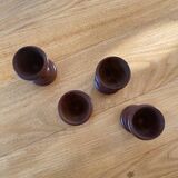 4 wooden egg cups