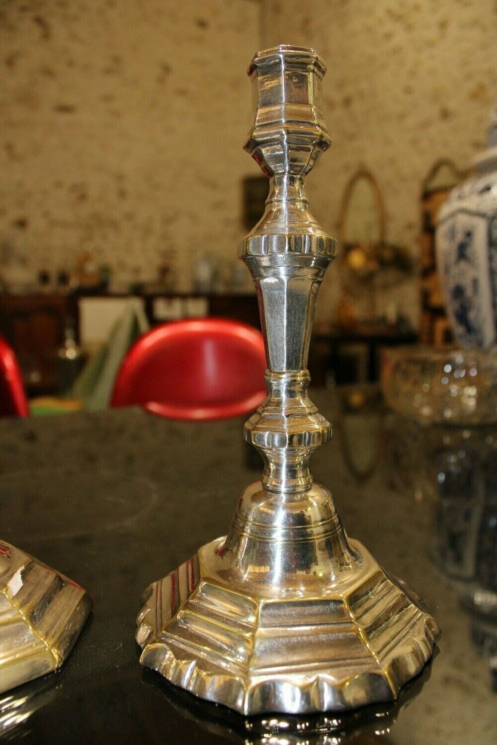Silver Bronze Candlesticks