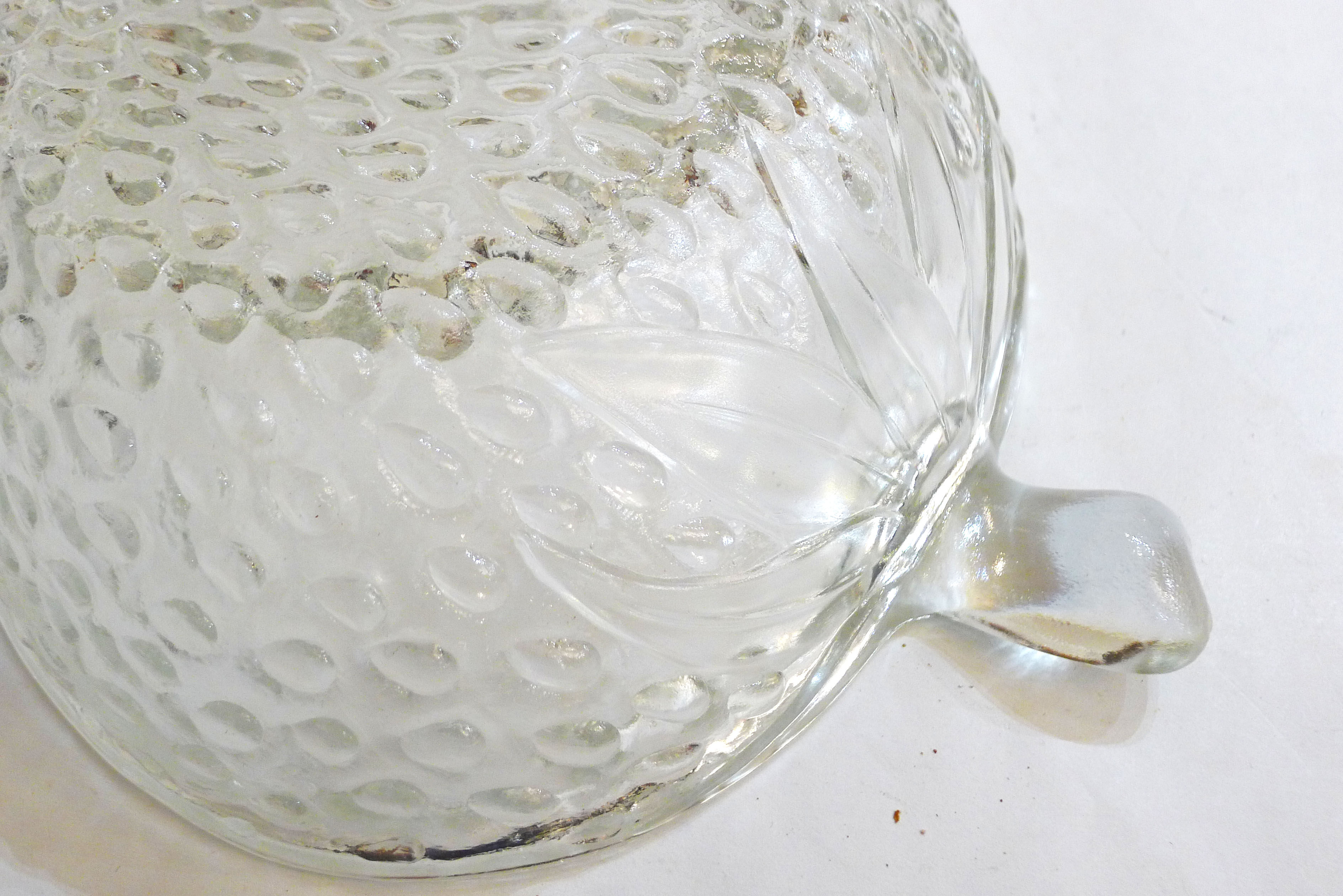 Strawberry salad in colorless glass