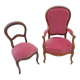 Armchair and chair Louis Philippe