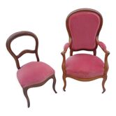 Fauteuil et chaise Louis Philippe