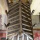Large wooden bird cage, nineteenth century mastery work, 101 x 120 cm