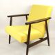 Fauteuil jaune, années 1970