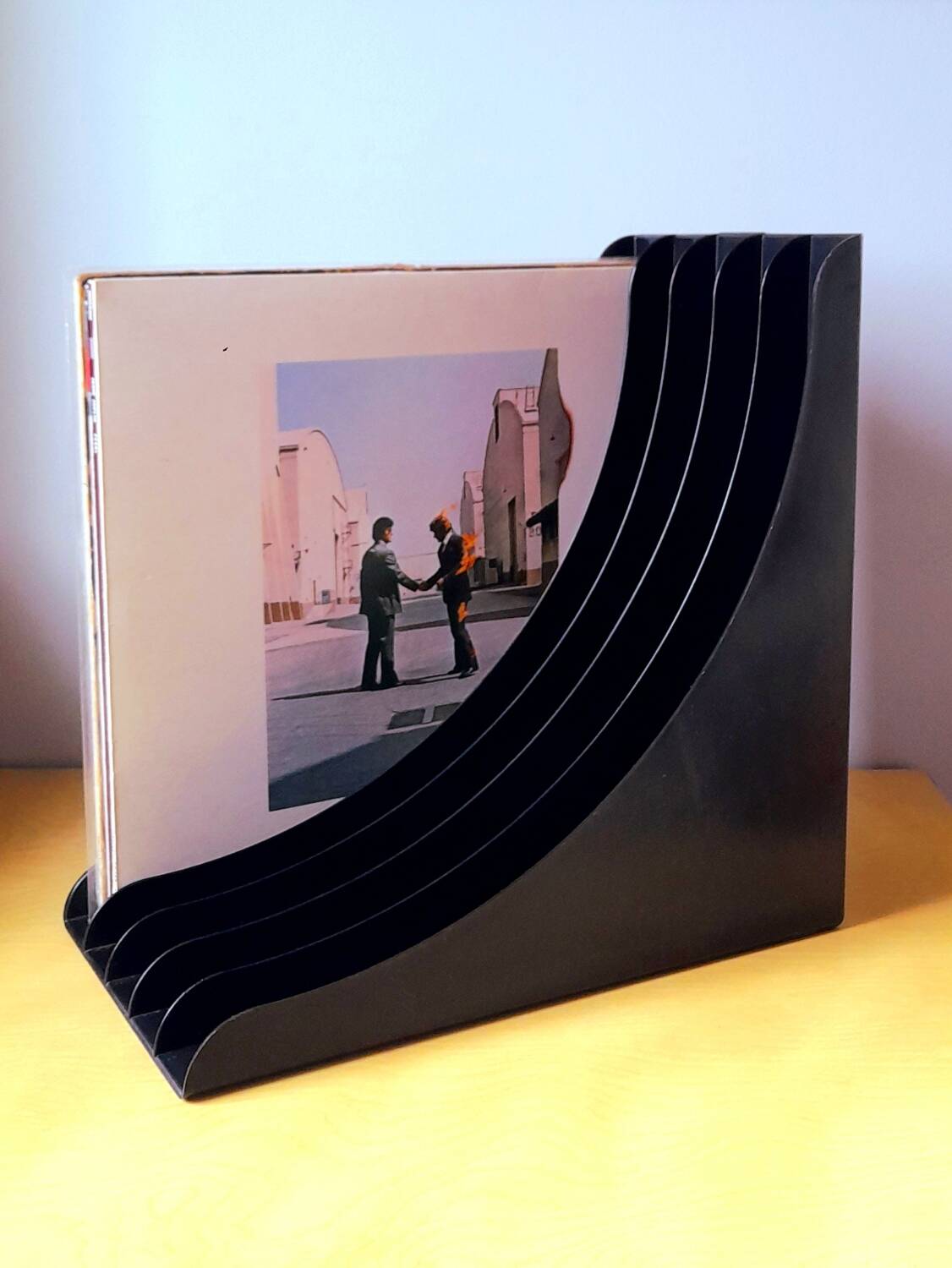 33 rpm vinyl rack Schweizer design 70s