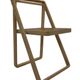 Ensemble vintage de 4 chaises pliantes, design en sangle et bois, années 1970