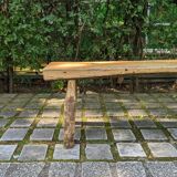 Handcrafted bench wabi-sabi japandi country decoration slow Japanese design
