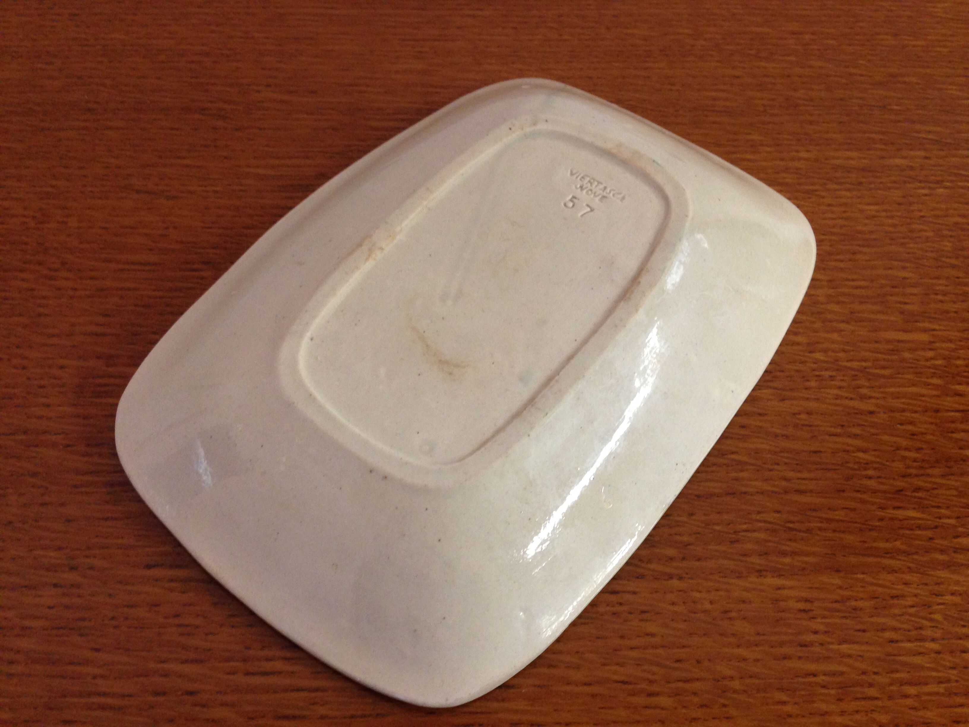 Empty pocket years 50 faience signed vintage