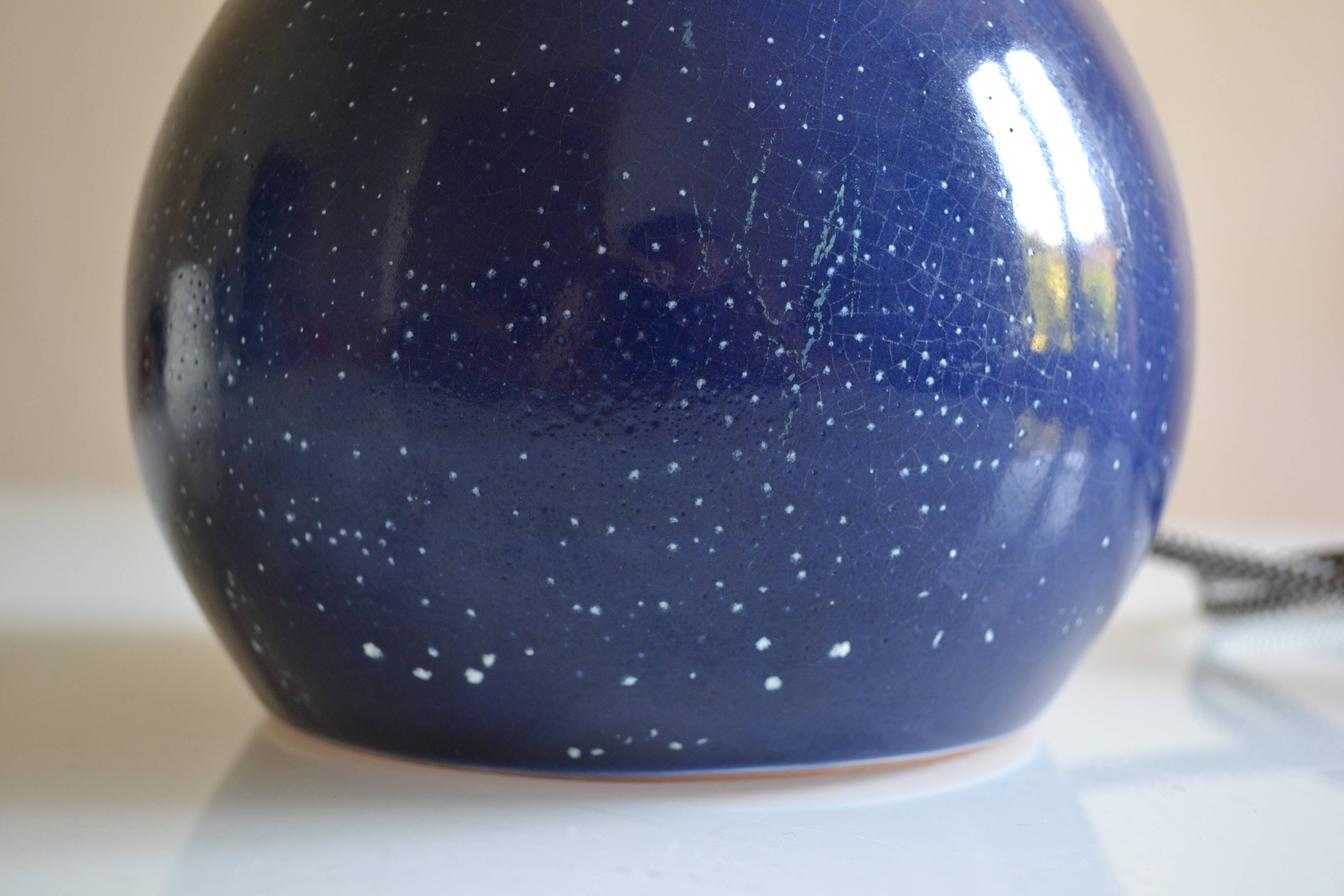 ceramic lamp base modernist France 1970