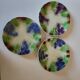 3 plates Sarreguemines in slip
