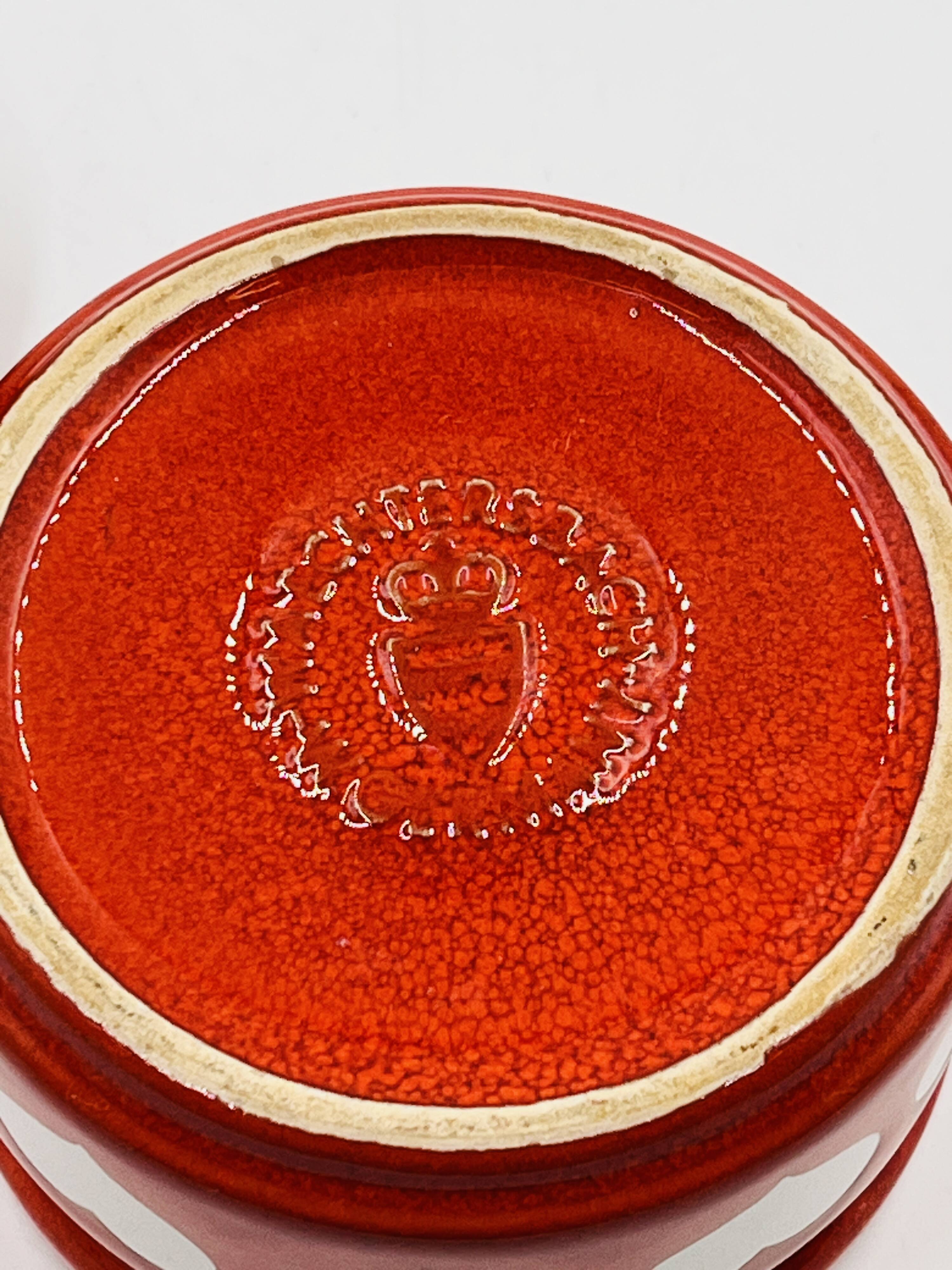 Waechtersbach vintage mustard pot with heart design