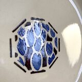 6 soup plates, ironstone from Longchamp, Arlette pattern, 1950s