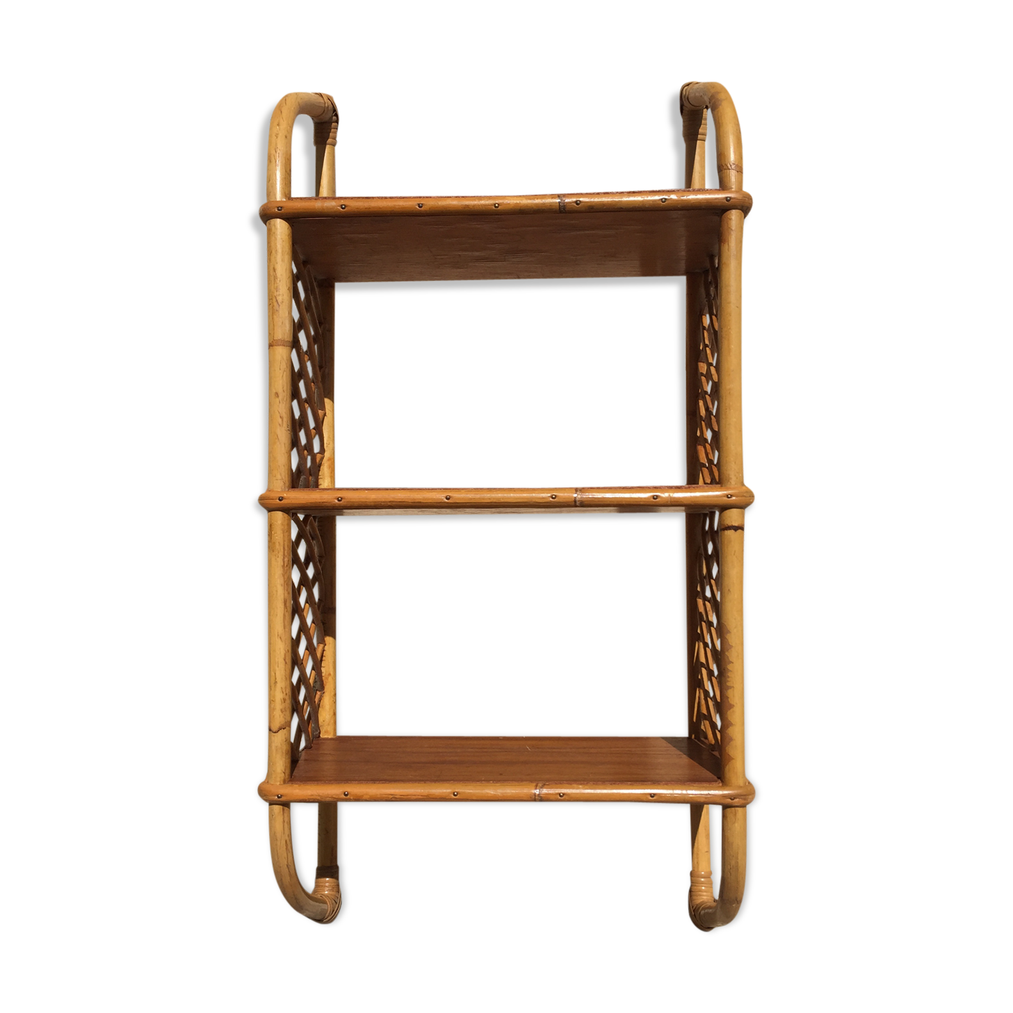 Vintage rattan shelf