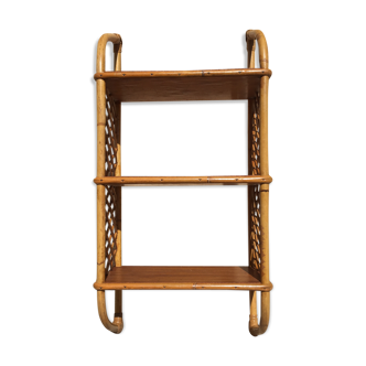Vintage rattan shelf