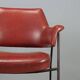 Pair of vintage metal and faux leather armchairs, Italian design, 1960s
