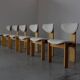 Pine tripod dining chairs - Europe 1970s