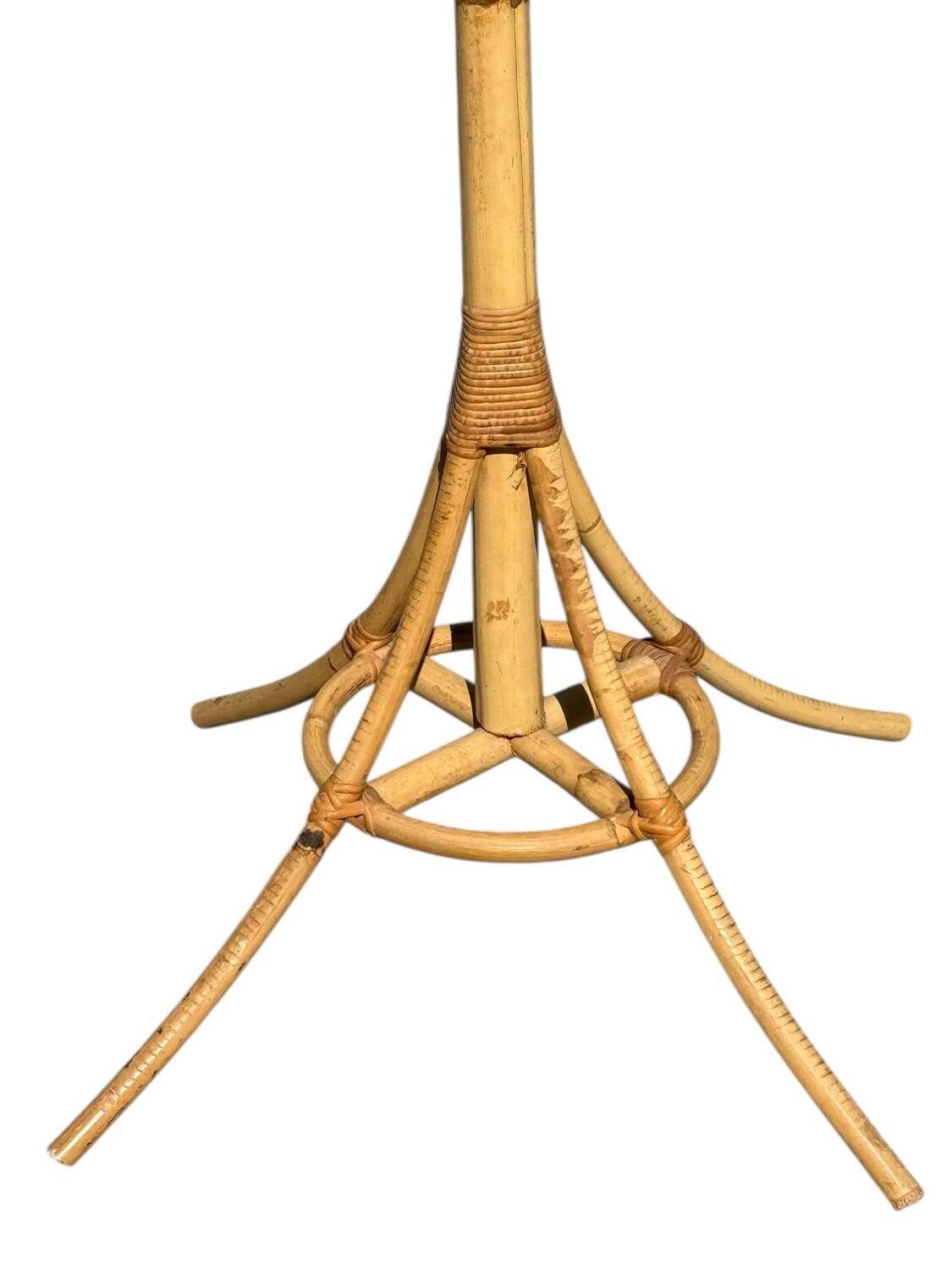 1960s Rattan Coat Rack from France