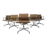 Pair of vintage Eames for Herman Miller EA108 alu range office/desk chairs, 1980