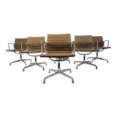 Pair of vintage Eames for Herman Miller EA108 alu range office/desk chairs, 1980