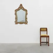 Florentine Style Gilt Mirror with Acanthus Scrolls, Italy, 20th Century