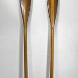 Pair of wooden oars
