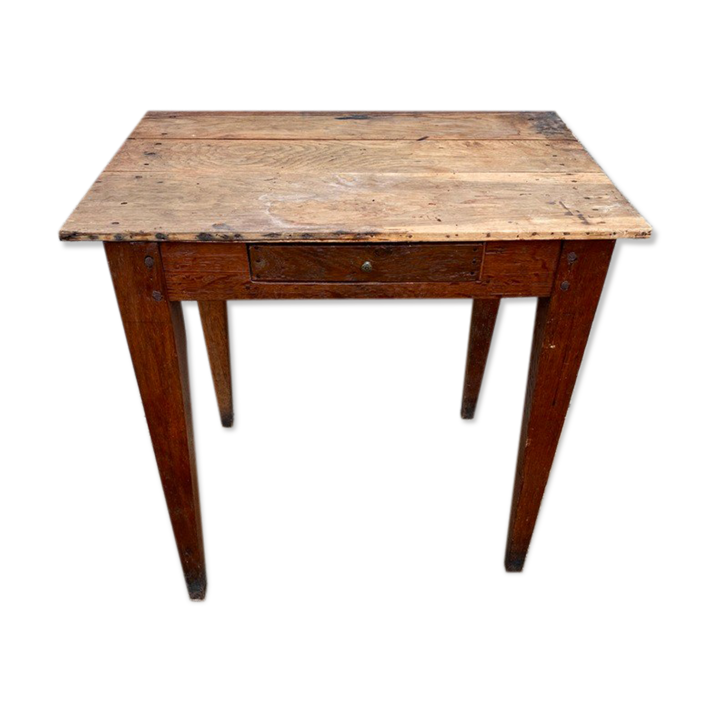 Solid wood desk with 1 drawer 75x52cm