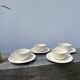 4 tasses beige Sarreguemines unies