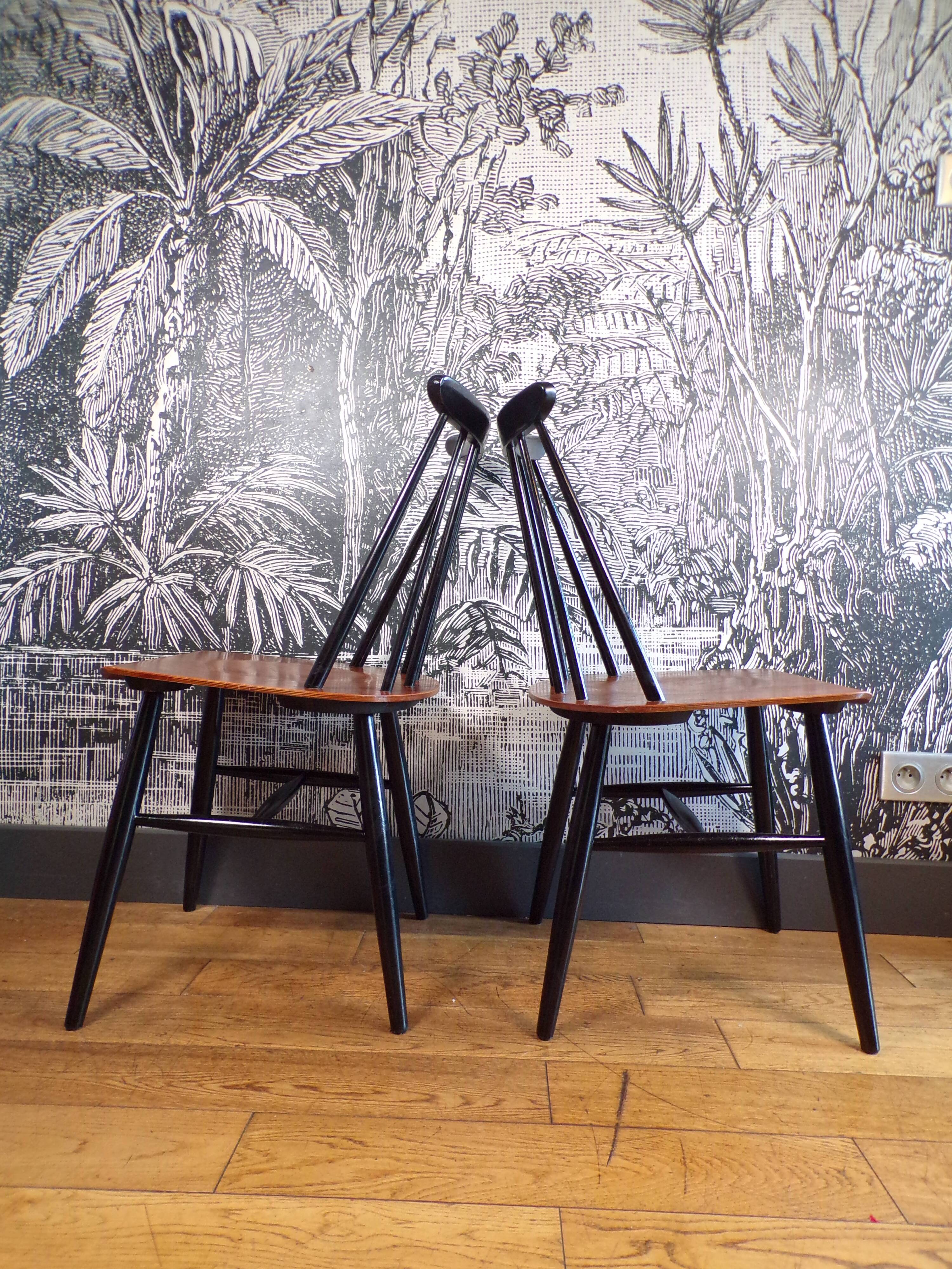 Paire de chaises Fanett par Ilmarii Tapiovaara pour Asco