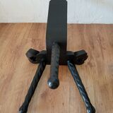 Brutalist tripod chair arts and crafts