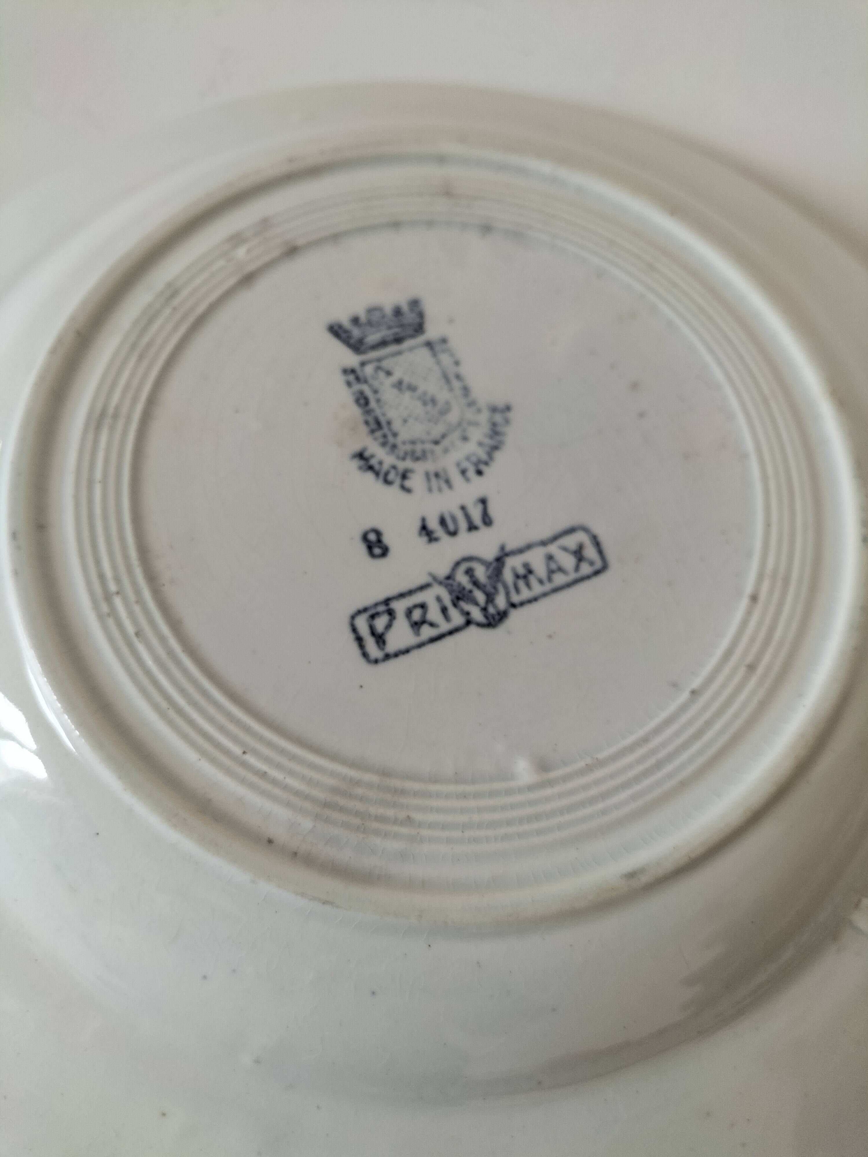 Set of two ironstone deep plates Saint-Amand Primax