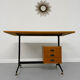 Vintage Italian design desk from the 1960s in wood and metal.