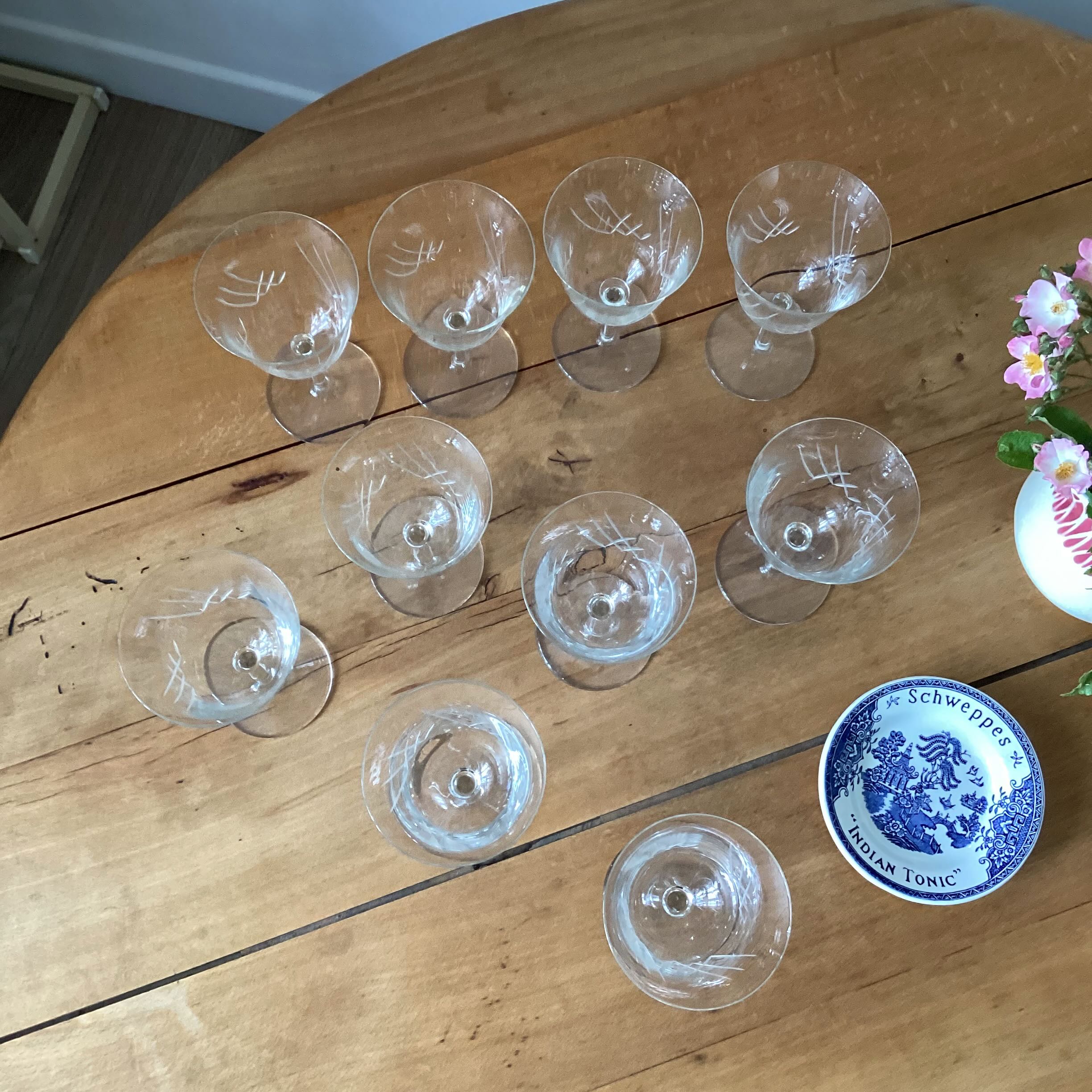 10 wine glasses 50s