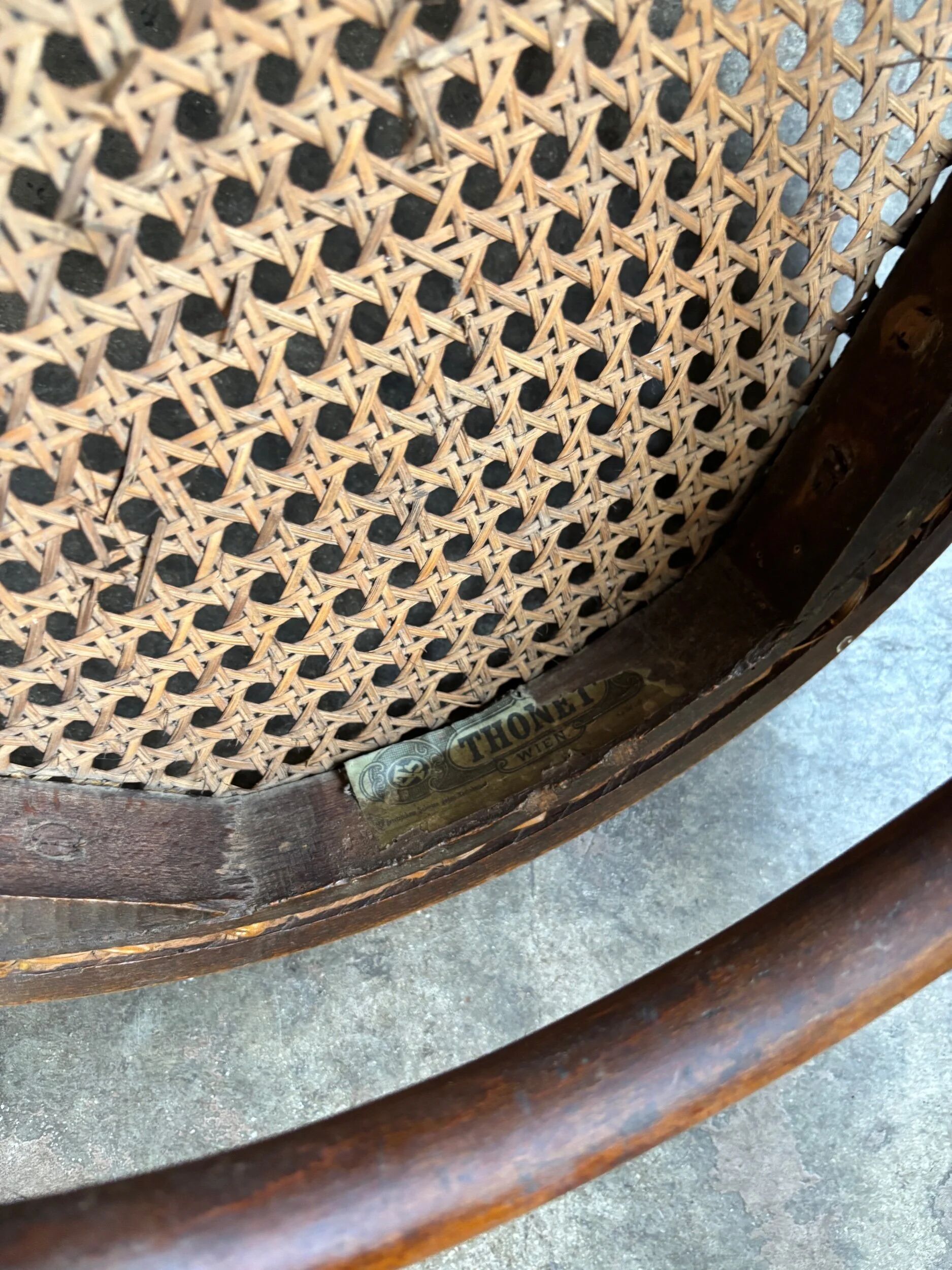 2 Thonet chairs no. 31 in bent beech and caning
