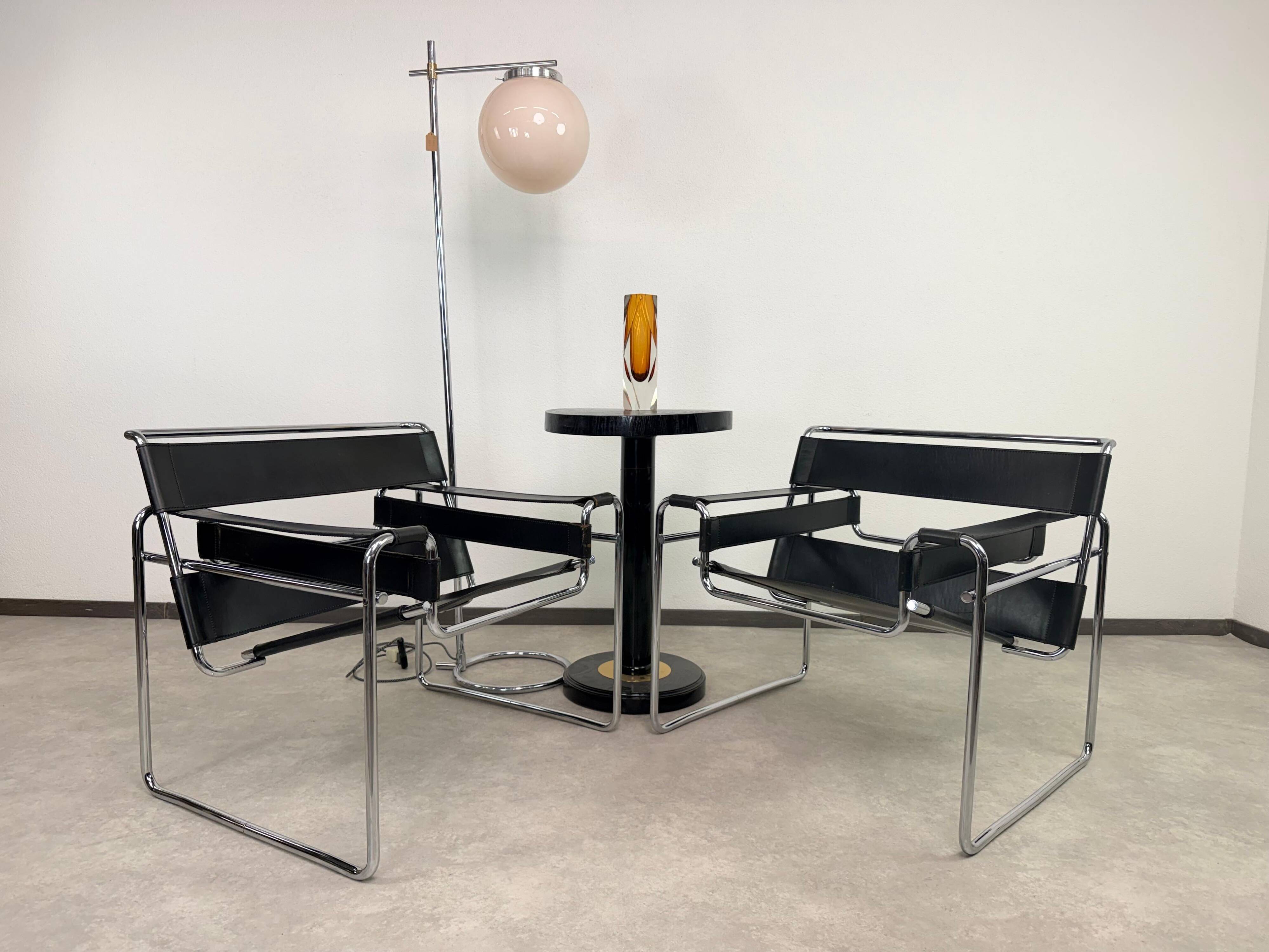 Authentic B3 "Wassily" chair by Marcel Breuer, Vintage, by Bononia, Italy