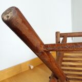 Folding wooden stool