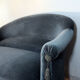 Peacock blue velvet toad bench
