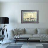 Fishing scene canvas