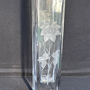 Cristallerie de Vannes le Châtel - Vannes Cristal France - Square vase - Cut crystal