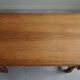 Danish folding table from the mid-century with a drawer in oak, Henning Kjærnulf, 1960s.