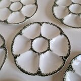 Set of 6 oyster shell plates from the Gien factory