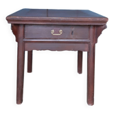 Red lacquered Asian table