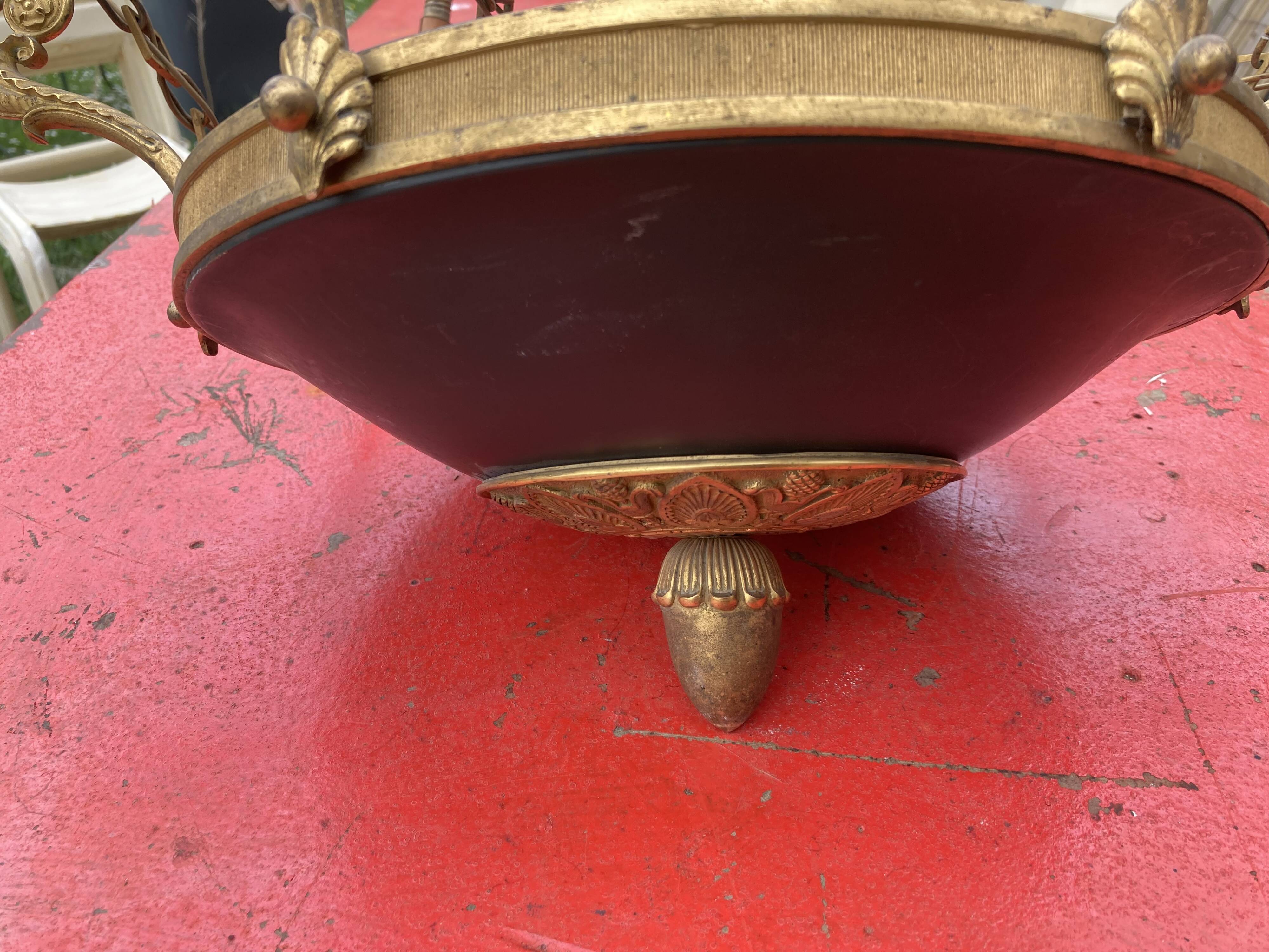 Six-light bronze chandelier, Empire Style