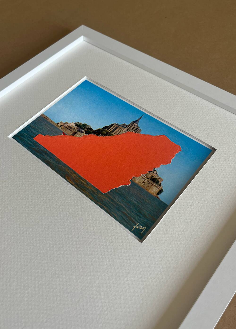 Mont Saint-Michel - Collage on postcard