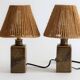 Two glazed ceramic lamps – Signature to be identified – 1960s