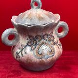 Sugar H 1 cm - Quimper porcelain ceramic signed P. Fouillen.